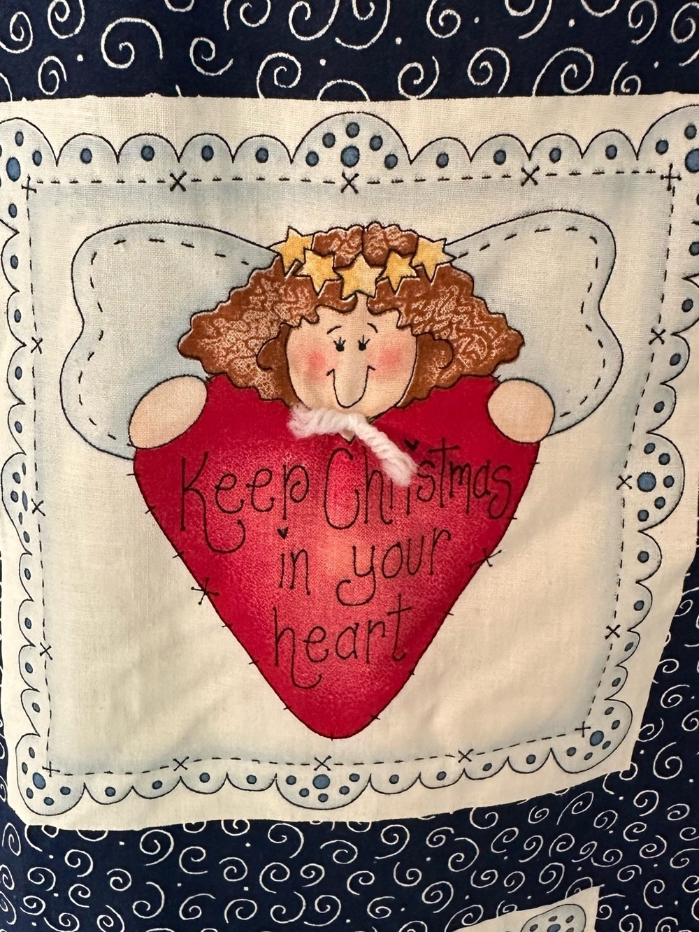 Vintage Christmas Angel Lap/Wall Quilt Fabric Panel Design Dianna Marcum Winter - Picture 3 of 12